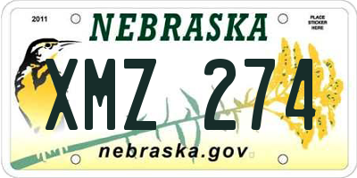 NE license plate XMZ274