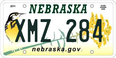 NE license plate XMZ284