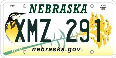 NE license plate XMZ291