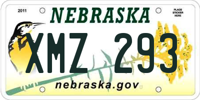 NE license plate XMZ293