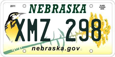 NE license plate XMZ298