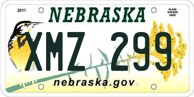 NE license plate XMZ299