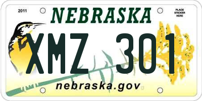 NE license plate XMZ301