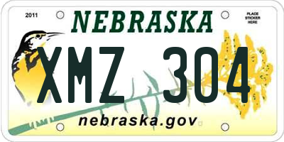 NE license plate XMZ304
