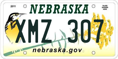 NE license plate XMZ307