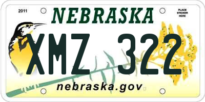 NE license plate XMZ322
