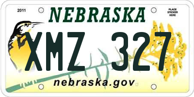 NE license plate XMZ327