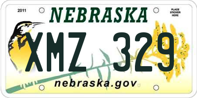 NE license plate XMZ329