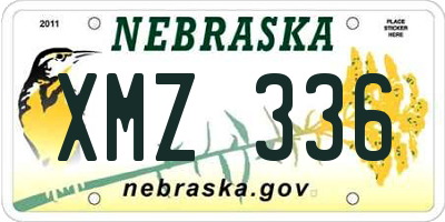 NE license plate XMZ336