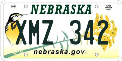 NE license plate XMZ342