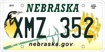 NE license plate XMZ352