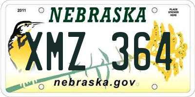 NE license plate XMZ364