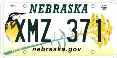 NE license plate XMZ371