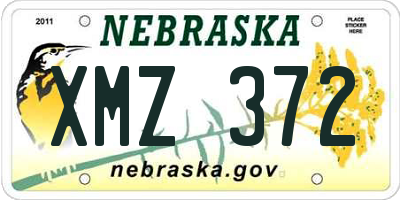 NE license plate XMZ372