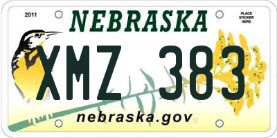 NE license plate XMZ383