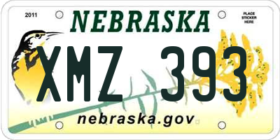NE license plate XMZ393