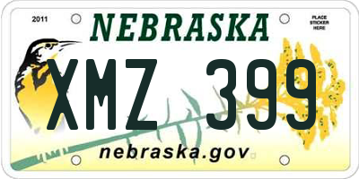 NE license plate XMZ399