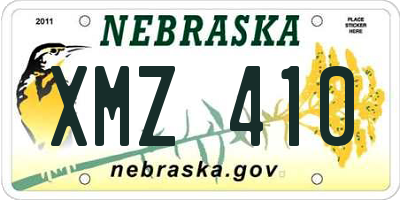 NE license plate XMZ410