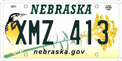 NE license plate XMZ413
