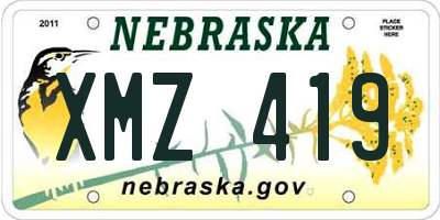 NE license plate XMZ419