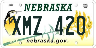 NE license plate XMZ420