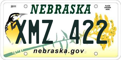 NE license plate XMZ422