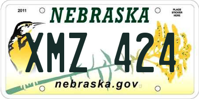 NE license plate XMZ424