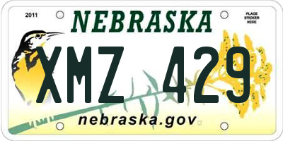 NE license plate XMZ429