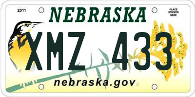 NE license plate XMZ433