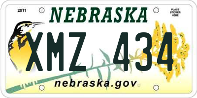 NE license plate XMZ434