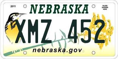 NE license plate XMZ452