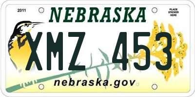 NE license plate XMZ453