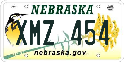 NE license plate XMZ454