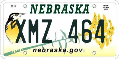 NE license plate XMZ464