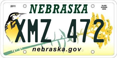 NE license plate XMZ472