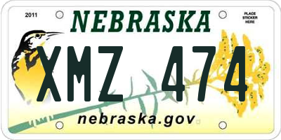 NE license plate XMZ474