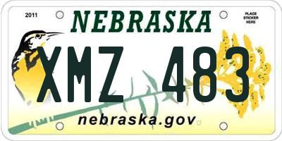NE license plate XMZ483