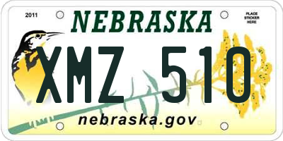 NE license plate XMZ510
