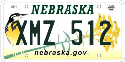 NE license plate XMZ512