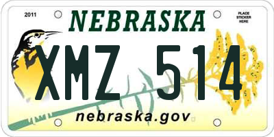 NE license plate XMZ514