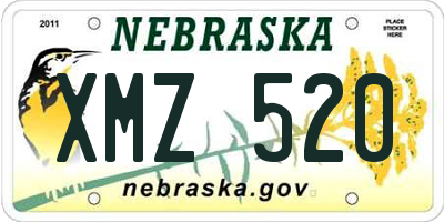 NE license plate XMZ520