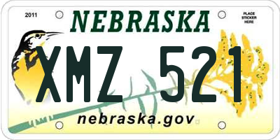 NE license plate XMZ521
