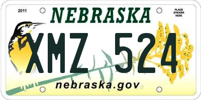 NE license plate XMZ524