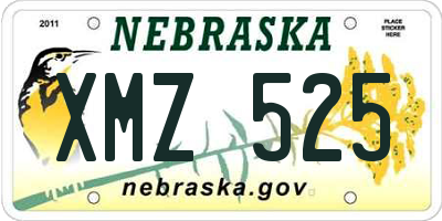 NE license plate XMZ525
