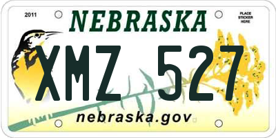 NE license plate XMZ527