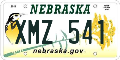 NE license plate XMZ541