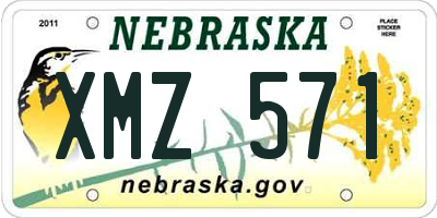 NE license plate XMZ571