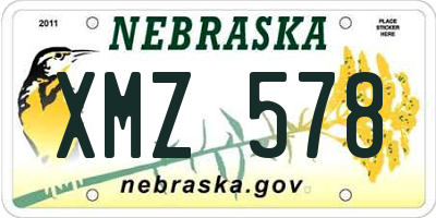 NE license plate XMZ578