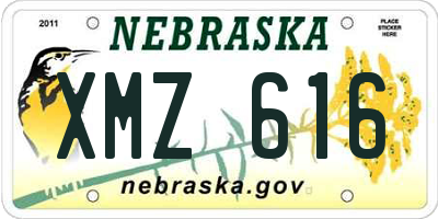 NE license plate XMZ616