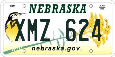 NE license plate XMZ624